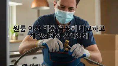 원룸 이사, 비용 꼼꼼히 비교하고 계약서까지 완벽하게!